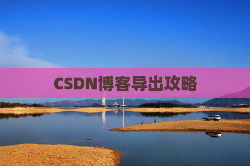 CSDN博客导出攻略